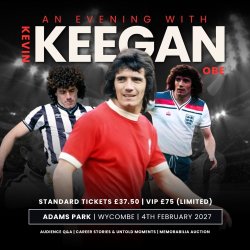 An Evening With Kevin Keegan OBE at Adams Park