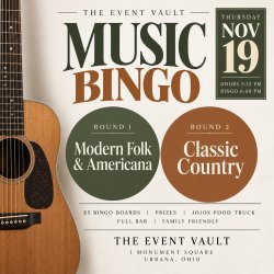 🎶 Country Music Bingo Night!