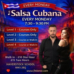 Salsa Cubana Mondays (August 4 Weeks)