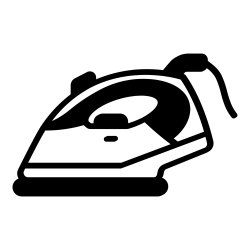 Iron icon in black & White