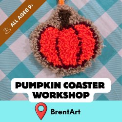 Pumpkin Coaster Workshop at BrentArt
