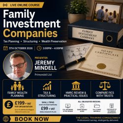 Family Investment Companies: A Live Online Course with Jeremy Mindell
