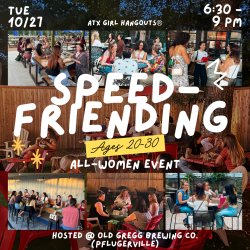 All-Women Speed-Friending Event (Ages 20-30)