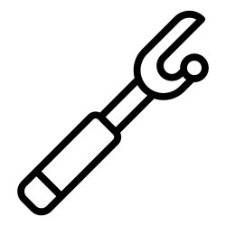 Seam Unpicker icon in Black & White