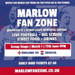 Marlow England Fan Zone | England v Croatia | Wednesday 17 June
