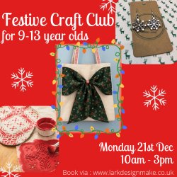 Festive Craft Club for 9-13 year olds