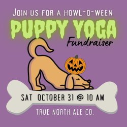 Howl-o-ween Puppy Yoga @ True North Ale Co.