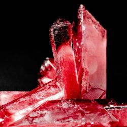 a closeup of a red crystal
