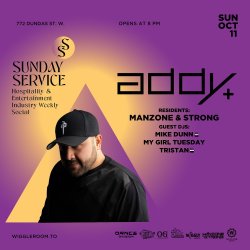 Bald man with glasses on flyer