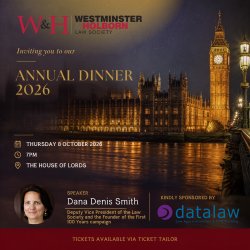 Westminster and Holborn Law Society's Annual Dinner 2026