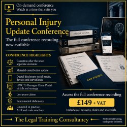 Annual Personal Injury Update 2026 - A  Recorded Online Conference.