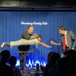 Levitating kid at the Broadway Magic Hour!