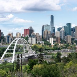 Edmonton skyline in summer