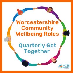 logo for worcestershire community wellbeing roles quarterly get together