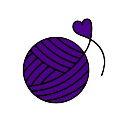 Purple yarn ball