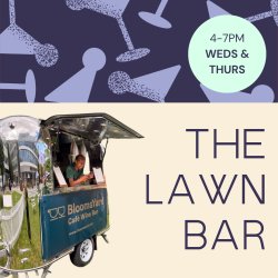 After-work drinks at the lawn bar