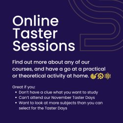 Taster Classes 2025/26: Virtual