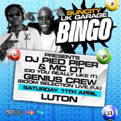 Sun City Bingo - Luton | UK GARAGE BINGO | HARVEY SO SOLID CREW