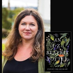 Penny Bradshaw with book 'A-Z of Beatrix Potter'