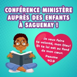 Conférence ministère auprès des enfants — Saguenay le 1er novembre