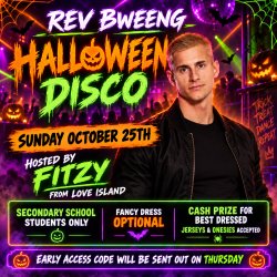 Rev Bweeng Halloween Disco Hosted by Fitzy from love island
