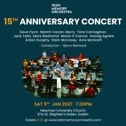 A photo of the Irish Memory Orchestra playing at Cork Folk Festival 2018