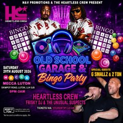 Old School Garage & Bingo Party – Heartless Crew Live