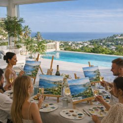 Paint & Sip: Sea View at a Private Villa