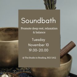 Soundbath on Tuesday November 10 at The Studio