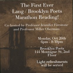 Lang/Brooklyn Poets Marathon Reading