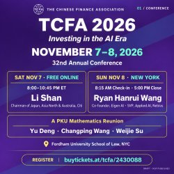 TCFA 2026 conference overview: free Saturday online program and Sunday conference in New York, November 7–8.