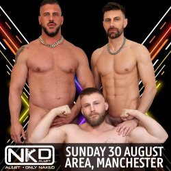 Promotional image for the Alert! NKD event at AREA on 30 August 2026.