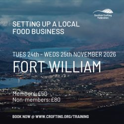 Setting up a local food business:- Fort William - 24th & 25th November 2026