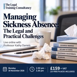 Managing Sickness Absence: A Live Online Course