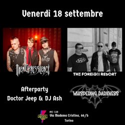 Venerdì 18 Settembre: WHISPERING DARKNESS goth night con THEN COMES SILENCE e THE FOREIGN RESORT live at Ziggy Club