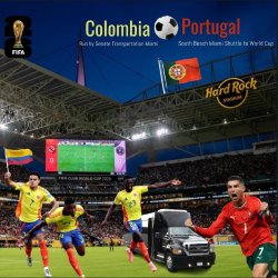COLOMBIA 🇨🇴 vs PORTUGAL 🇵🇹 (Round-Trip Shuttle) World Cup 6-27 to Hard Rock Stadium