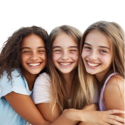 Image of 3 girls hugging