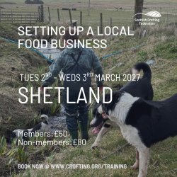 Setting up a local food business:- Bigton - 2nd & 3rd March 2027