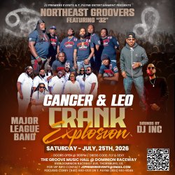 Cancer ~ Leo Bash w/ Northeast Groovers, Major League Band & DJ INC