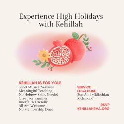 SAVE THE DATES: High Holidays with Kehillah