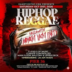 NYC HIP HOP VS REGGAE® HALLOWEEN SATURDAY MIDNIGHT PIER 36 CRUISE 2026