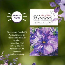 Watercolor Florals 101 with Artist Nancy Sullivan