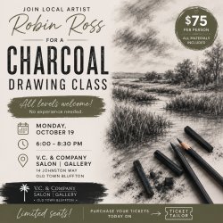 Charcoal Drawing class with Robin Ross