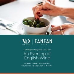 Vyn Dene - An Evening of English Wine at FanFan, Great Missenden, Thursday 3 December, 7.30pm