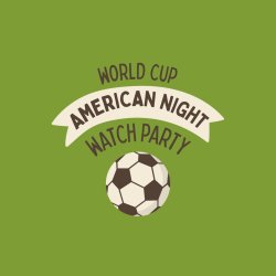 American night logo with football