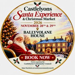 Santa in front of Ballyvolane House
