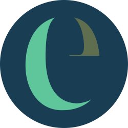 small case letter "e" in turquoise and green in a dark blue circle.  Elevate image