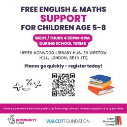 Free English & Maths Support - for children aged 5-8 who access free school meals