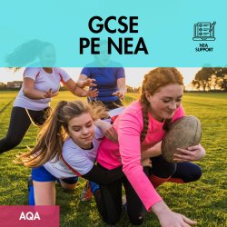 Four girls play rugby on a grassy field at sunset. One carries the ball while others move to tackle her, showing teamwork and determination.