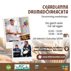 Ceardlann Drumadóireachta | Drumming workshop le Sound Out Rythm - Féile na Sollán | Sallins Tradfest